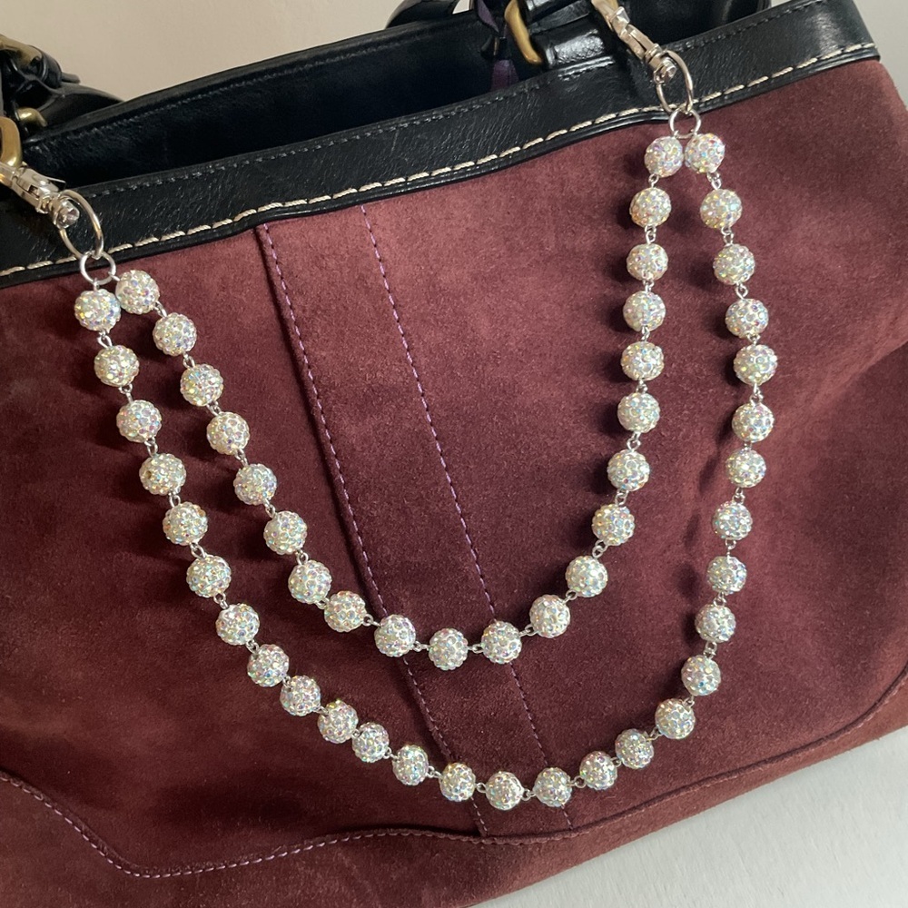 Iridescent Bag Charm Double Chain